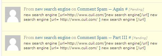 Cuil Comment Spam