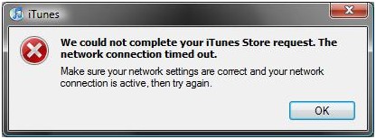 iTunes Timeout
